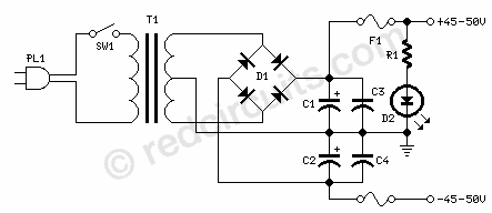 Простой симметричный усилитель MosFet Простой симметричный усилитель MosFet