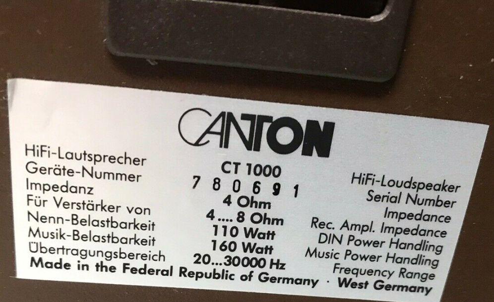 Canton CT 1000 Canton CT 1000