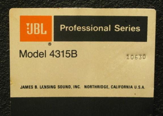 JBL 4315B JBL 4315B