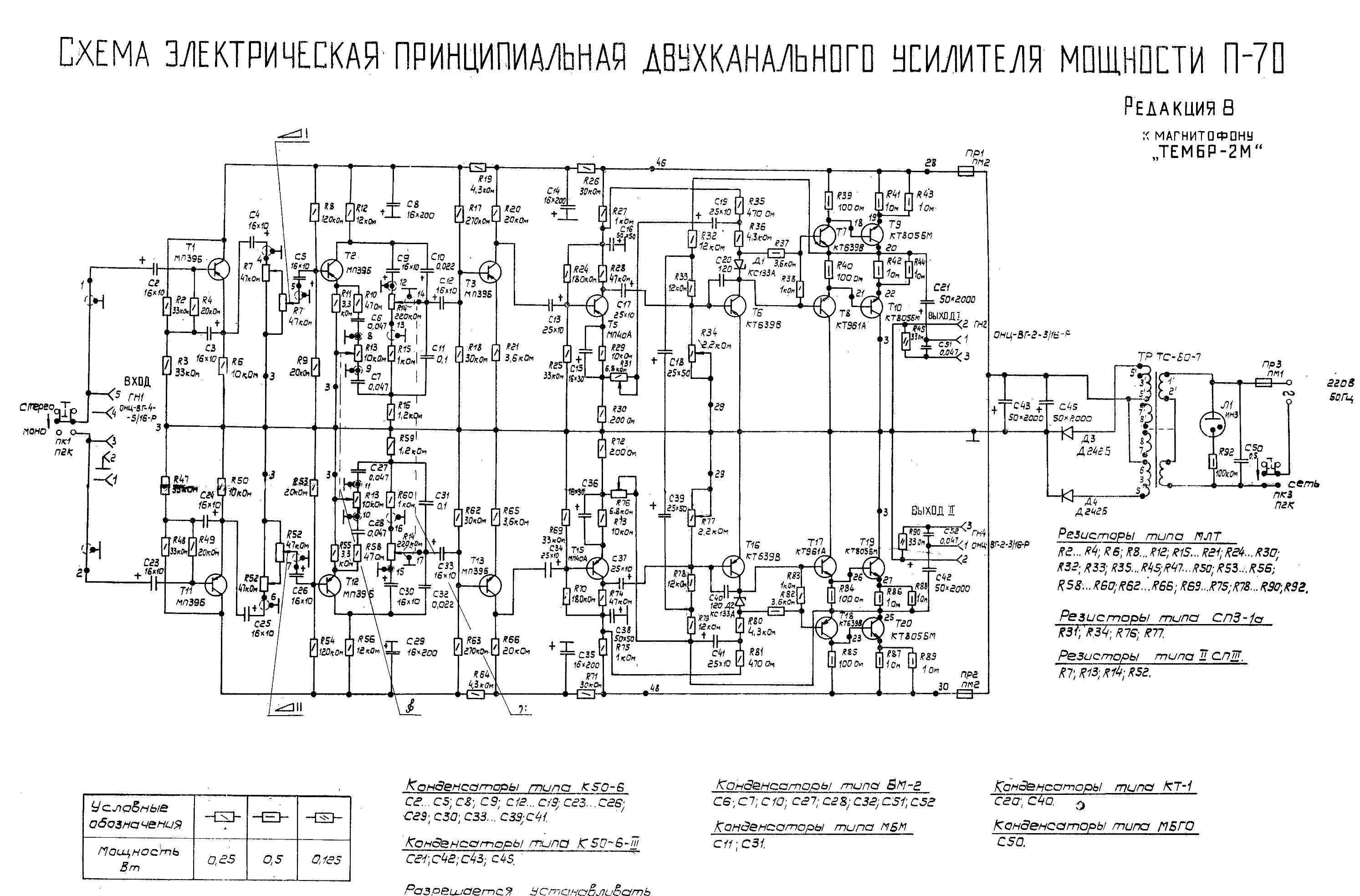 «П-70» двухканальный усилитель мощности